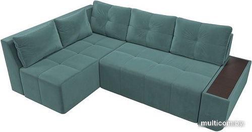Угловой диван Mebelico Амадэус 109682 (левый, велюр, бирюза)
