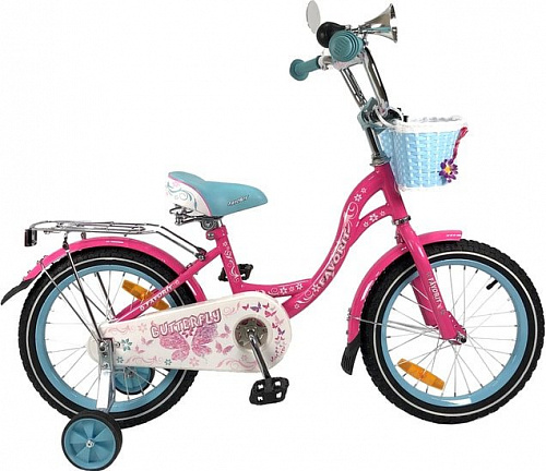 Детский велосипед Favorit Butterfly 14 (розовый/бирюзовый, 2019)