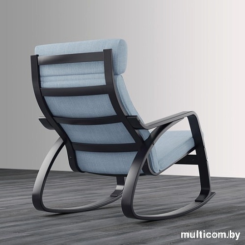 Кресло-качалка Ikea Поэнг (черно-коричневый/хилларед бежевый) 292.515.40