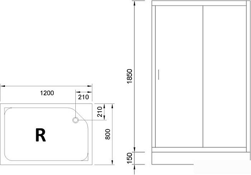 Душевой уголок Royal Bath RB8120HP-C-R 120x80