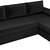 Угловой диван Mio Tesoro Верона правый (микровельвет, черный)