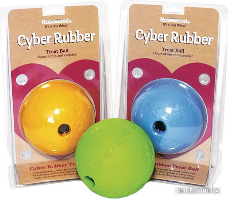 Игрушка для собак Rosewood Cyber Rubber Treat Ball Small 20060 (цвет в ассортименте)