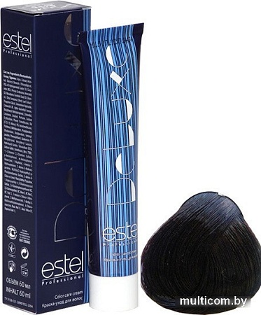 Estel Professional De Luxe 3/55 темный шатен красный интенсивный