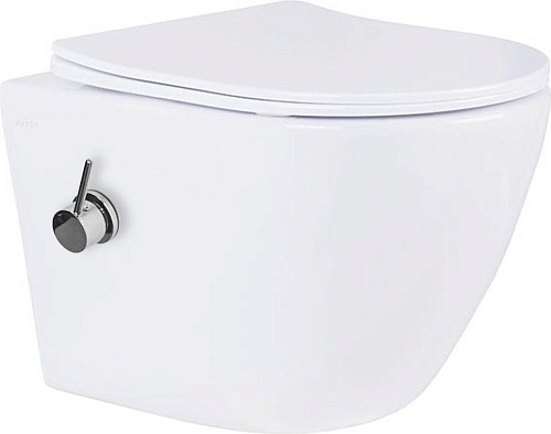 Унитаз подвесной Roxen Antares bidet в комплекте с инсталляцией StounFix Dual Fresh 6 в 1 968097 (кнопка: золото глянцевое )