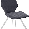 Стул Трия Матэо (белый муар/микровелюр Brendy Graphite)
