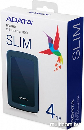 Внешний жесткий диск A-Data HV300 AHV300-4TU31-CBL 4TB (синий)