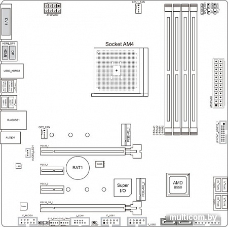 Материнская плата BIOSTAR B550GTQ Ver. 5.0