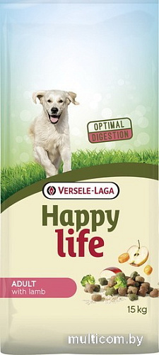 Сухой корм для собак Versele Laga Happy life Adult с ягненком 15 кг