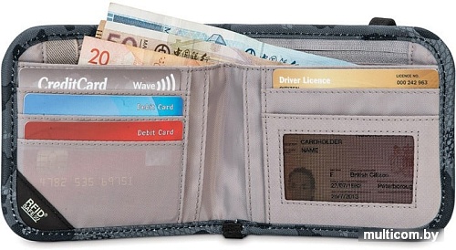 Кошелек Pacsafe Rfidsafe V100 (серый камуфляж)