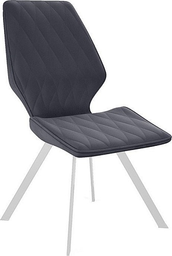 Стул Трия Матэо (белый муар/микровелюр Brendy Graphite)