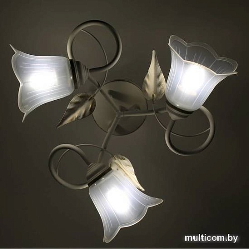 Припотолочная люстра Элетех Бонни 131 НПБ 01-3х60-205 Е27 1005404778 (белый/золото)