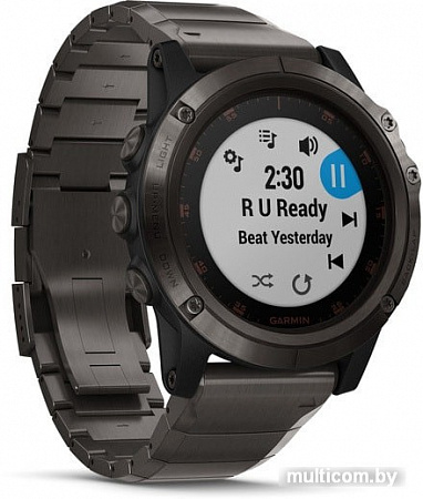 Умные часы Garmin Fenix 5X Plus Sapphire (титановый серый/титановый)