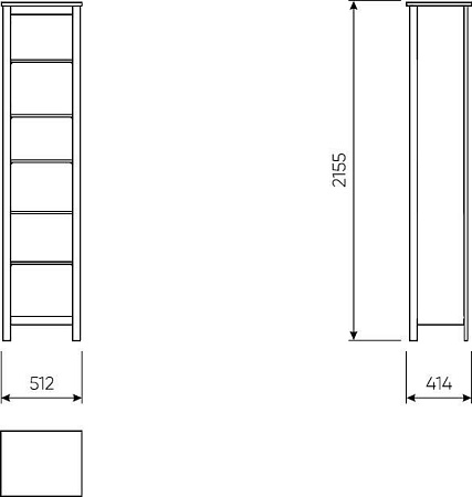 Стеллаж Mio Tesoro Сага 2.08.07.100.1 (белый)
