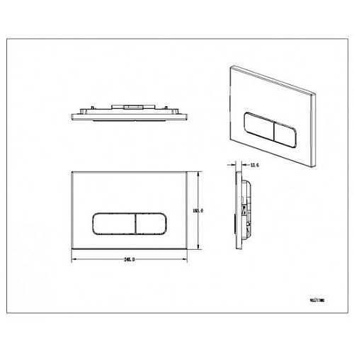 Панель смыва Burke Тип 02 102.HH.1 (хром глянцевый)