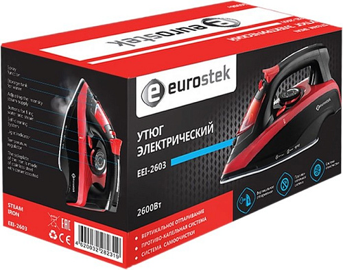 Утюг Eurostek EEI-2603 (черный/красный)