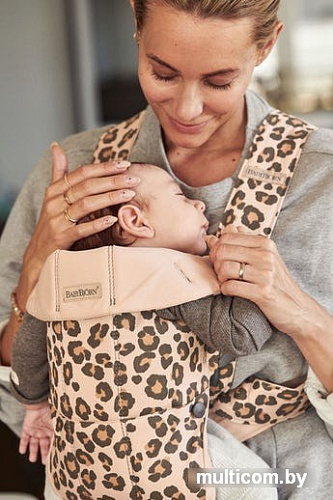 Рюкзак-переноска BabyBjorn Mini Cotton (beige/leopard)