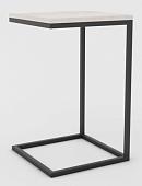 Приставной столик Hype Mebel Лайт 40x40 (черный/древесина белая)