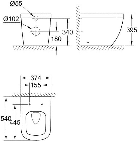 Унитаз Grohe Euro 39339000