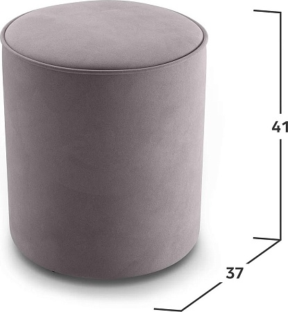 Пуфик Mio Tesoro 132 (серый Velutto 08)