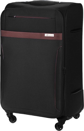 Чемодан-спиннер Solier STL1316 72 см (черный/коричневый)