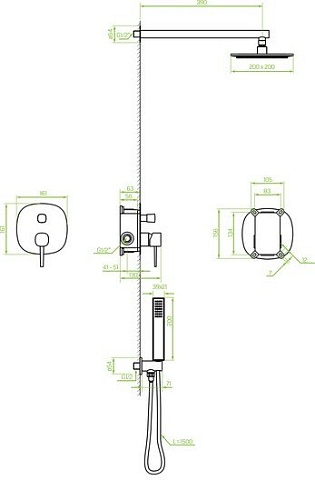 Душевая система Laveo Pola BAP 001P