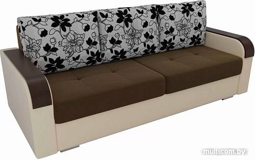 Диван Лига диванов Мейсон 102144 (коричневый/бежевый/серый)