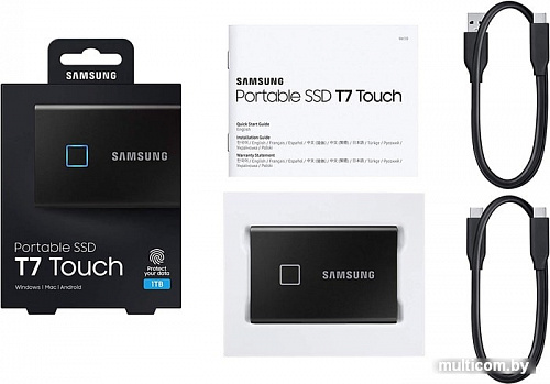 Внешний накопитель Samsung T7 Touch 500GB (черный)