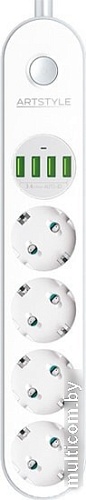 Сетевой фильтр ArtStyle CL-3631B (белый)
