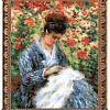 Набор для вышивания Риолис Premium Мадам Моне за вышивкой по мотивам картины К.Моне 100/051