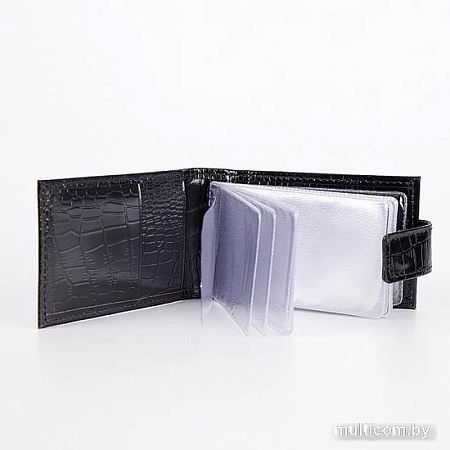 Визитница Poshete 604-024ET-BLK (черный)