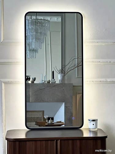 Зеркало с подсветкой eMZe Smartphone 50x100 LED.UV.SMART.50.100.CHE (черный)