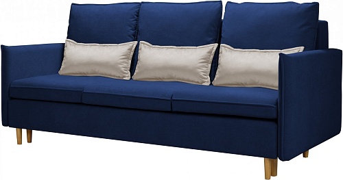 Диван Mio Tesoro Оливер (Velutto 26/Velutto 18/дерево натуральное)