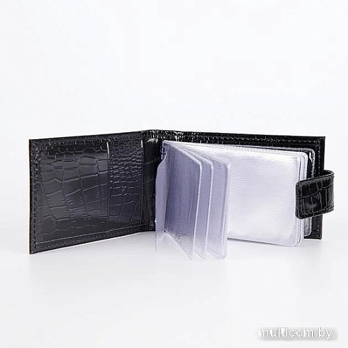 Визитница Poshete 604-024ET-BLK (черный)