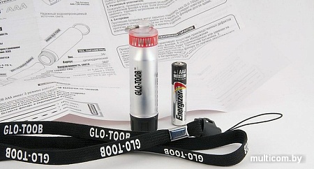 Фонарь Яркий луч GLO-TOOB (красный) [4606400105107]