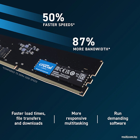 Оперативная память Crucial 16ГБ DDR5 4800 МГц CB16GU4800