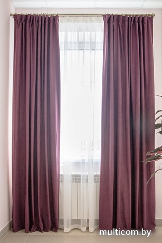 Штора Decoretto Нубук НБ-К37 3.25x2.5 м (бордовый, 1 шт)