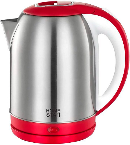 Электрический чайник HomeStar HS-1054 (стальной/красный)