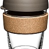 Многоразовый стакан KeepCup Brew Cork M Black 340мл (серый)