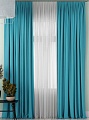 Комплект штор и гардин Pasionaria Блэкаут 340x230 (3 шт, бирюзовый)