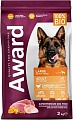 Сухой корм для собак Award Adult Large для крупных пород с курицей, индейкой с добавлением тыквы и шиповника 2 кг