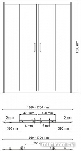 Шторка Wasserkraft Amper 29S02-170