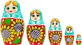 Развивающая игра Брестская Матрешка В сарафане с подсолнухами (набор 5 шт)