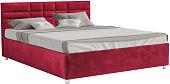 Кровать Мебель-АРС Нью-Йорк 160 (бархат красный Star Velvet 3 Dark Red)