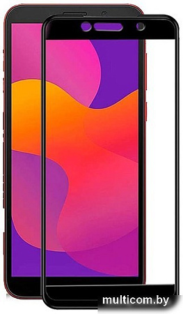 Защитное стекло Case Full Glue для Huawei Y5p/Honor 9S (черный глянец)