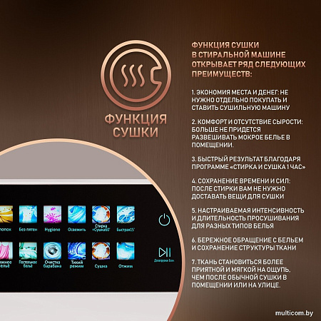 Стирально-сушильная машина Weissgauff WMD 999 Inverter Steam