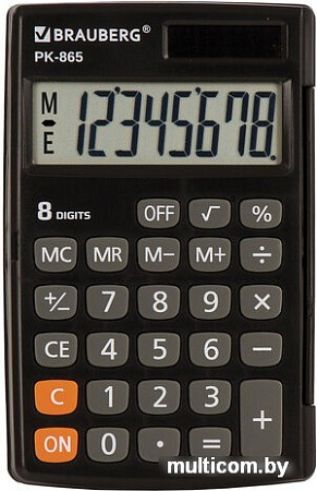 Калькулятор BRAUBERG PK-865-BK 250524 (черный)