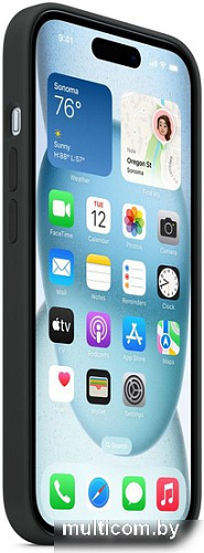 Чехол для телефона Apple MagSafe Silicone Case для iPhone 15 Plus (черный)