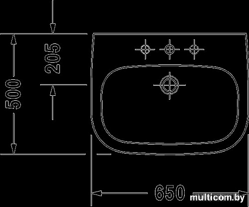 Умывальник Duravit D-Code 65x50 (23106500002)