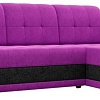 Угловой диван Mebelico Честер 61119 (правый, вельвет, фиолетовый/черный)