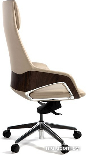 Кресло Norden Шопен FK 0005-A Beige Leather (кожа бежевая/алюминий)